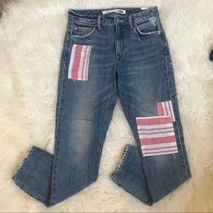 Lovers + Friends || denim patched jeans